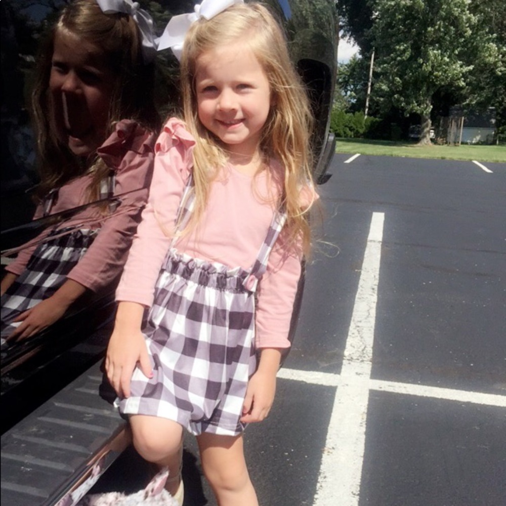 Toddler plaid skirt and matching top